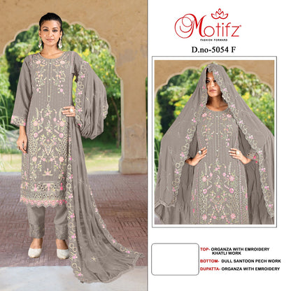 Design 5054 Motifz Organza Pakistani Salwar Suits Manufacturer India