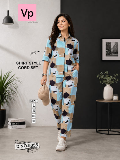 Design 5055 1405 Vp Rayon 22Kg Co Ord Set Manufacturer
