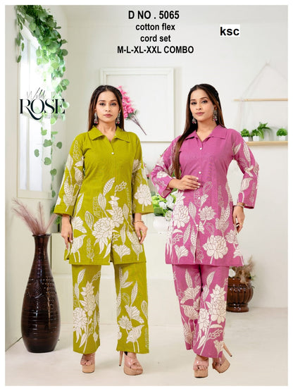 Design 5065-5066 Ksc Cotton Co Ord Set Supplier Ahmedabad