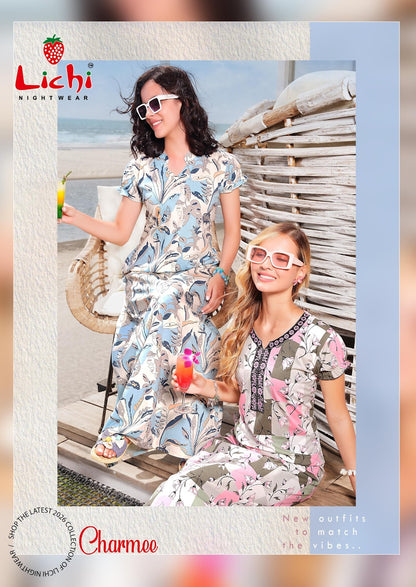 Design 5065 Lichi Hosiery Night Gowns Wholesaler