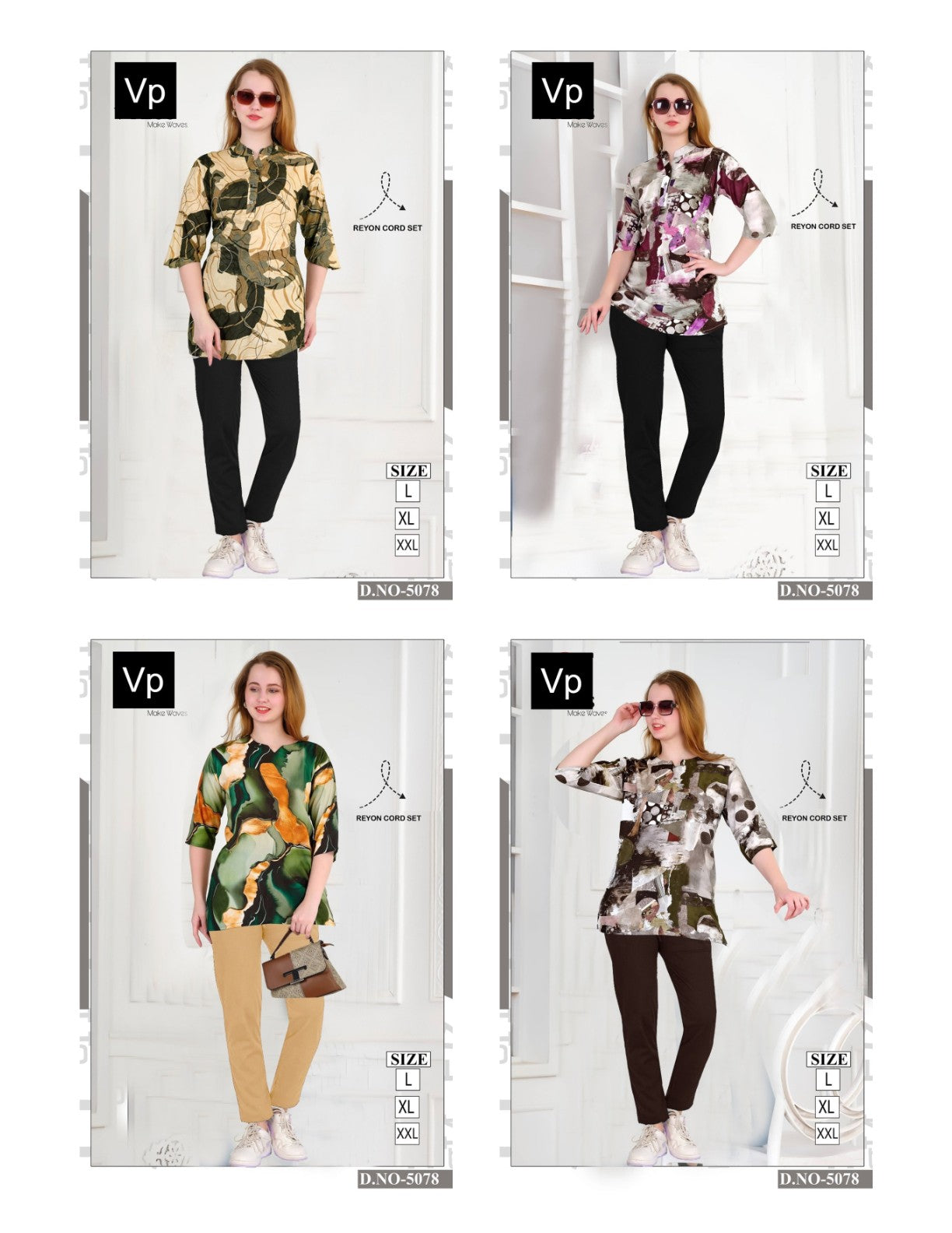 Design 5078 Vp Reyon Co Ord Set Wholesaler