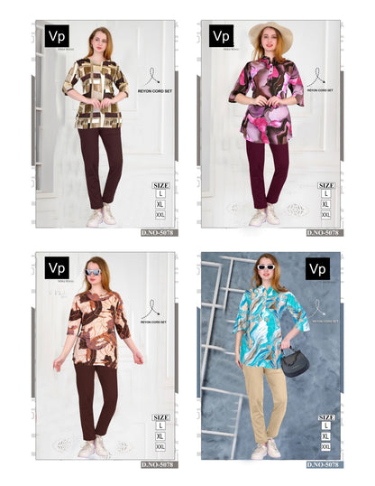 Design 5078 Vp Reyon Co Ord Set Wholesaler