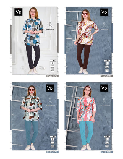 Design 5078 Vp Reyon Co Ord Set Wholesaler
