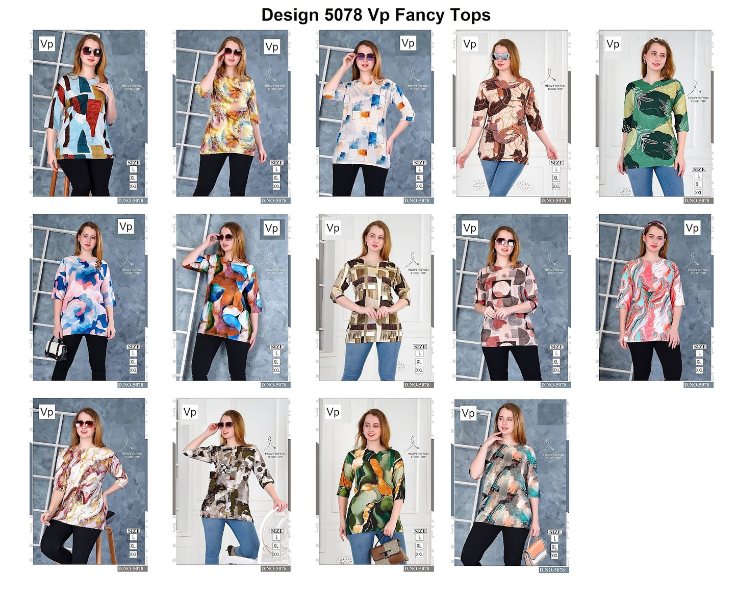 Design 5078 Vp Reyon Fancy Tops Manufacturer Ahmedabad