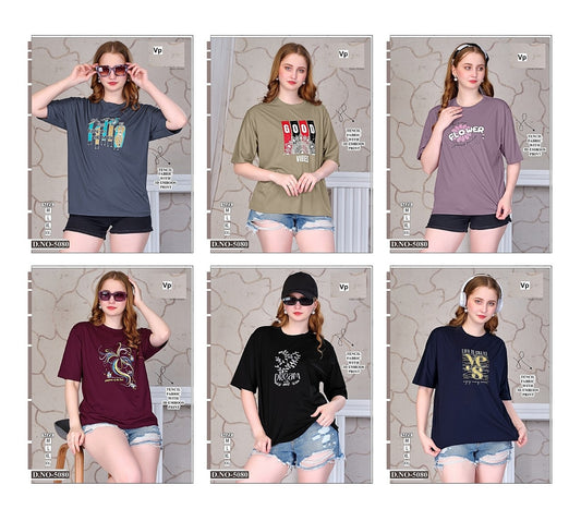 Design 5080 Vp Tencil Women Oversized Tshirt Supplier India