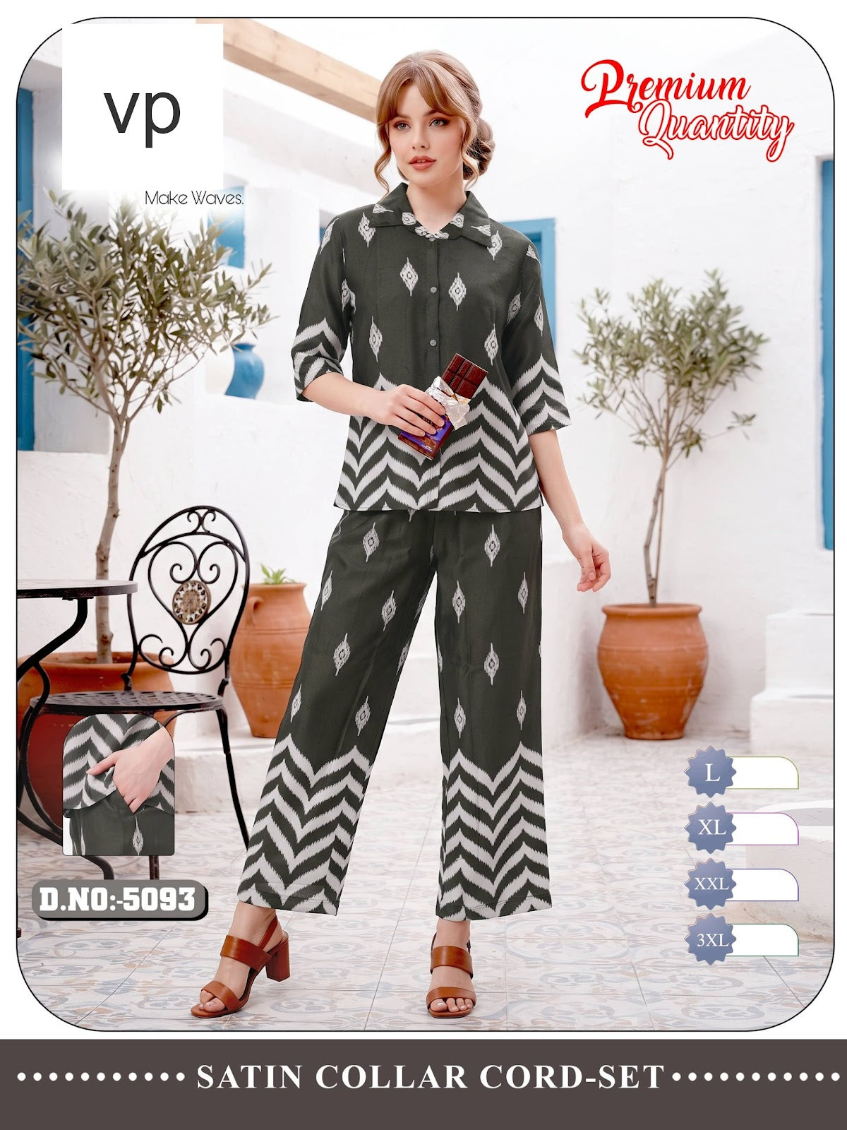 Design 5093 Vp Rayon 22Kg Co Ord Set Wholesale Price