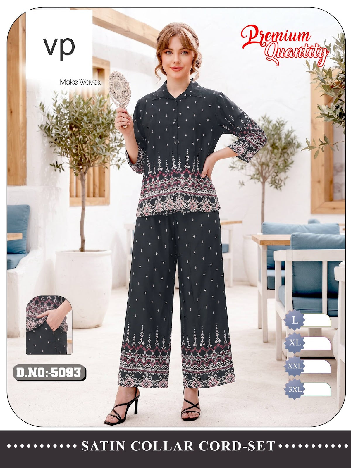 Design 5093 Vp Rayon 22Kg Co Ord Set Wholesale Price
