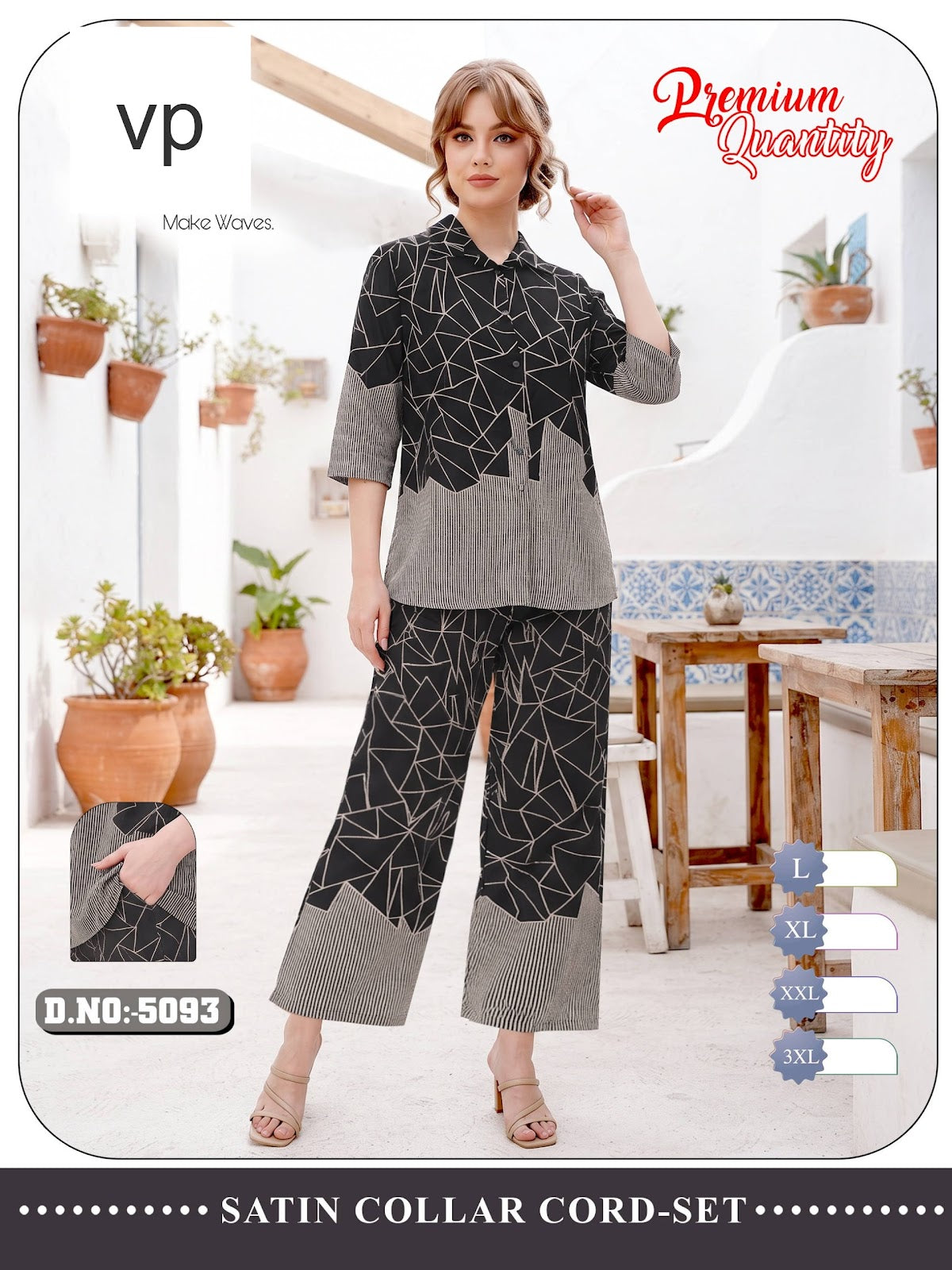 Design 5093 Vp Rayon 22Kg Co Ord Set Wholesale Price