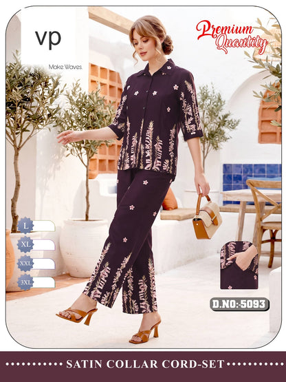 Design 5093 Vp Rayon 22Kg Co Ord Set Wholesale Price