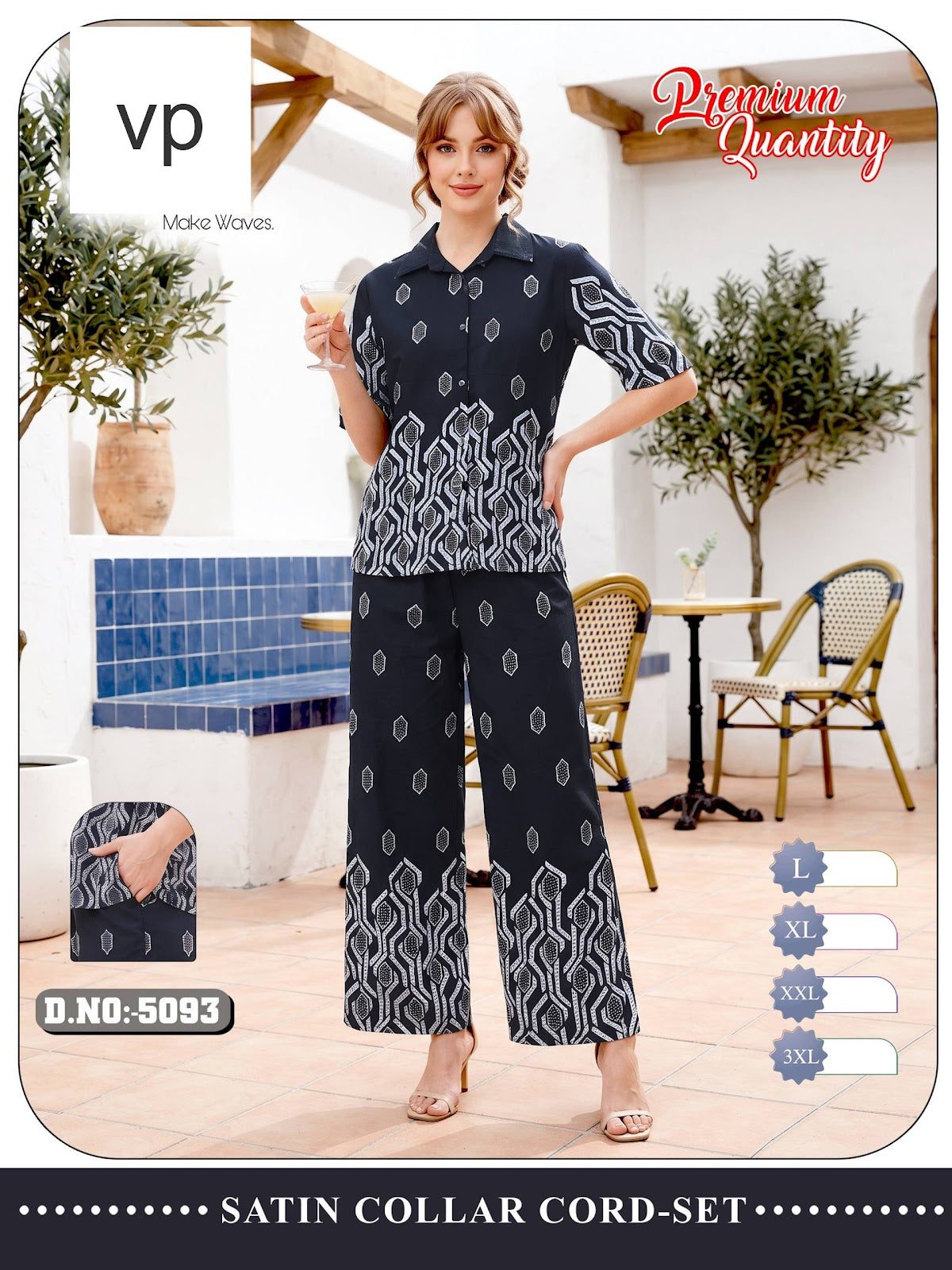 Design 5093 Vp Rayon 22Kg Co Ord Set Wholesale Price
