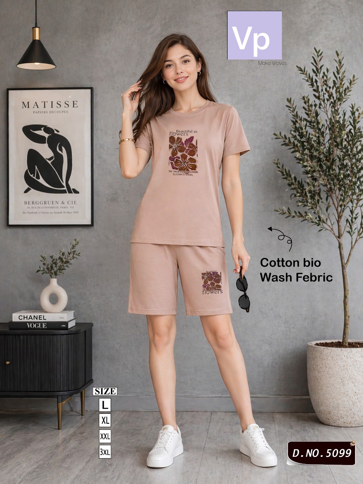Design 5099 2404 Vp Hosiery Shorts Night Suits Wholesale Price