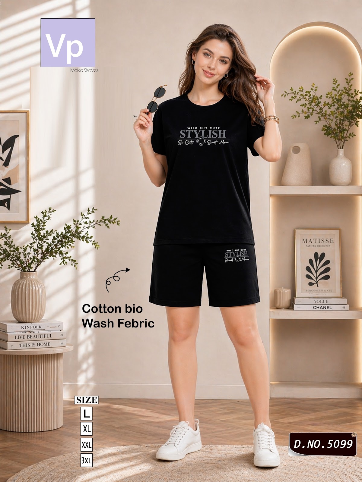 Design 5099 2404 Vp Hosiery Shorts Night Suits Wholesale Price