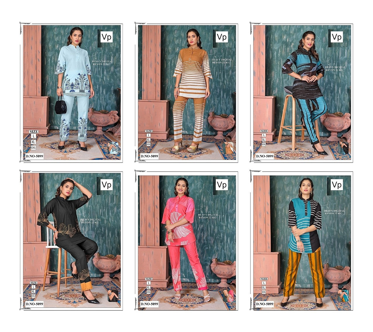 Design 5099 Vp Rayon 22Kg Co Ord Set Manufacturer Gujarat