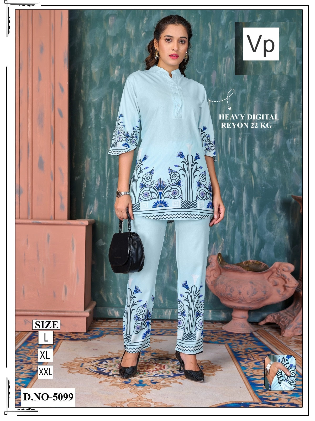 Design 5099 Vp Rayon 22Kg Co Ord Set Manufacturer Gujarat