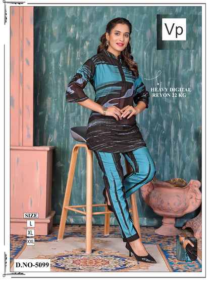 Design 5099 Vp Rayon 22Kg Co Ord Set Manufacturer Gujarat