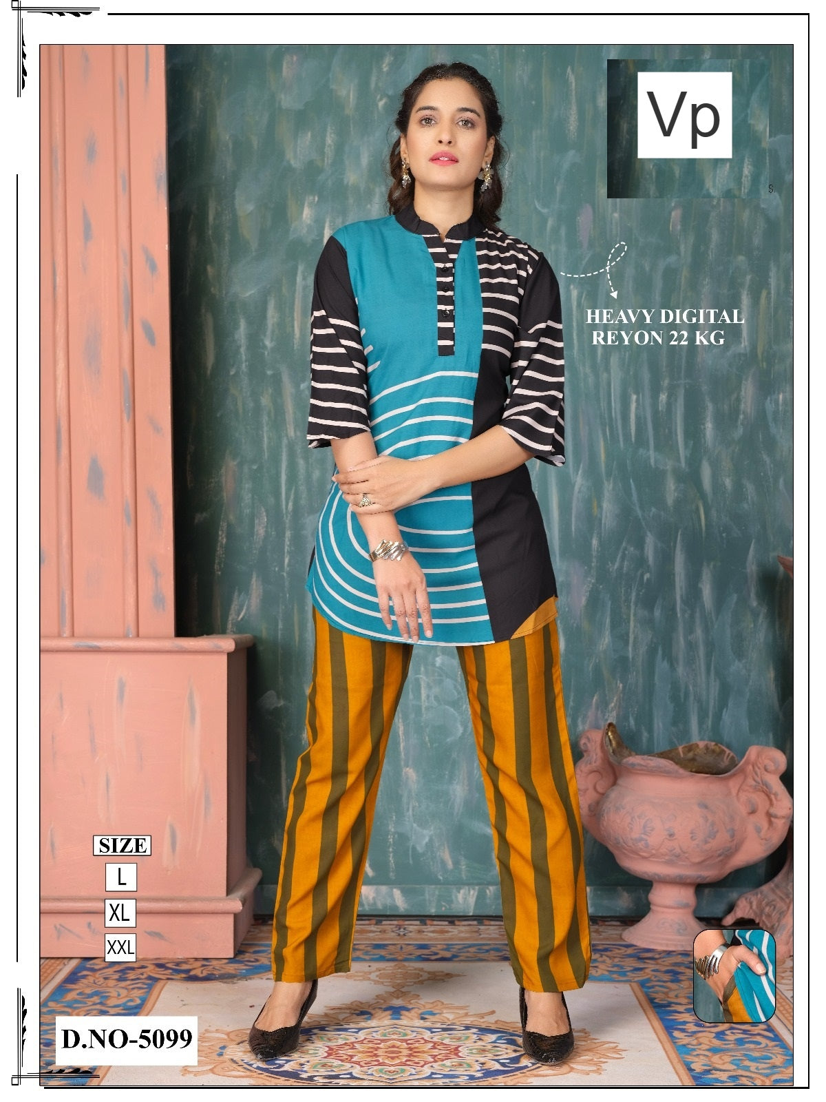 Design 5099 Vp Rayon 22Kg Co Ord Set Manufacturer Gujarat