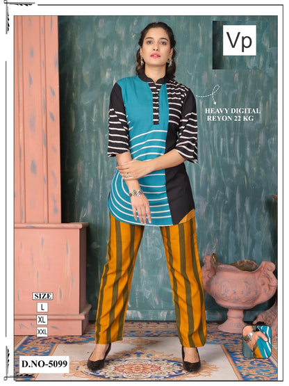 Design 5099 Vp Rayon 22Kg Co Ord Set Manufacturer Gujarat