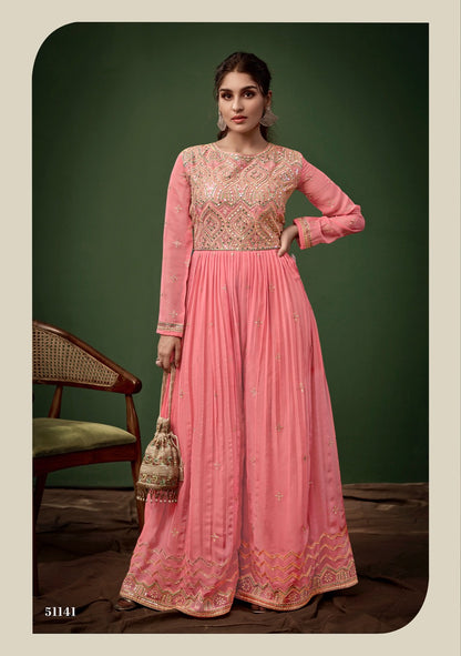 Design 51141-51144 Fiona Georgette Jump Suits Manufacturer India