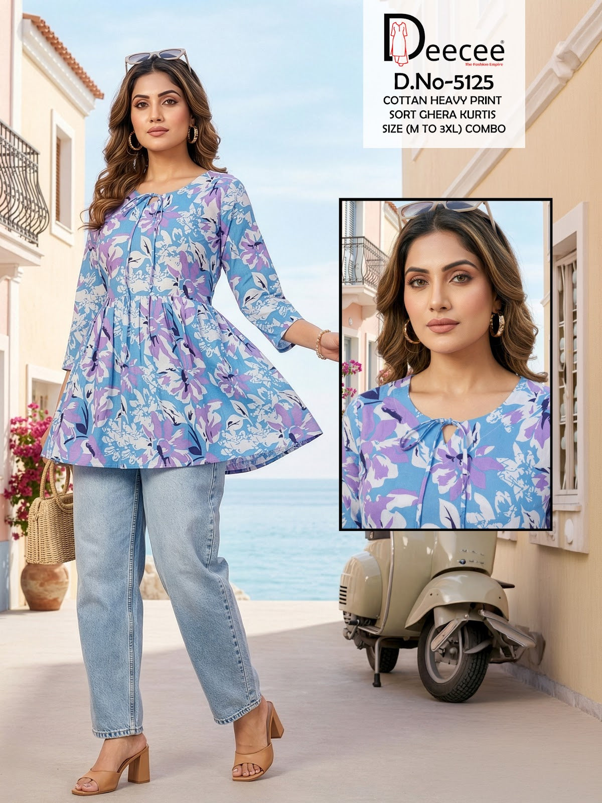 Design 5125 Deecee Cotton Fancy Tops Exporter Gujarat