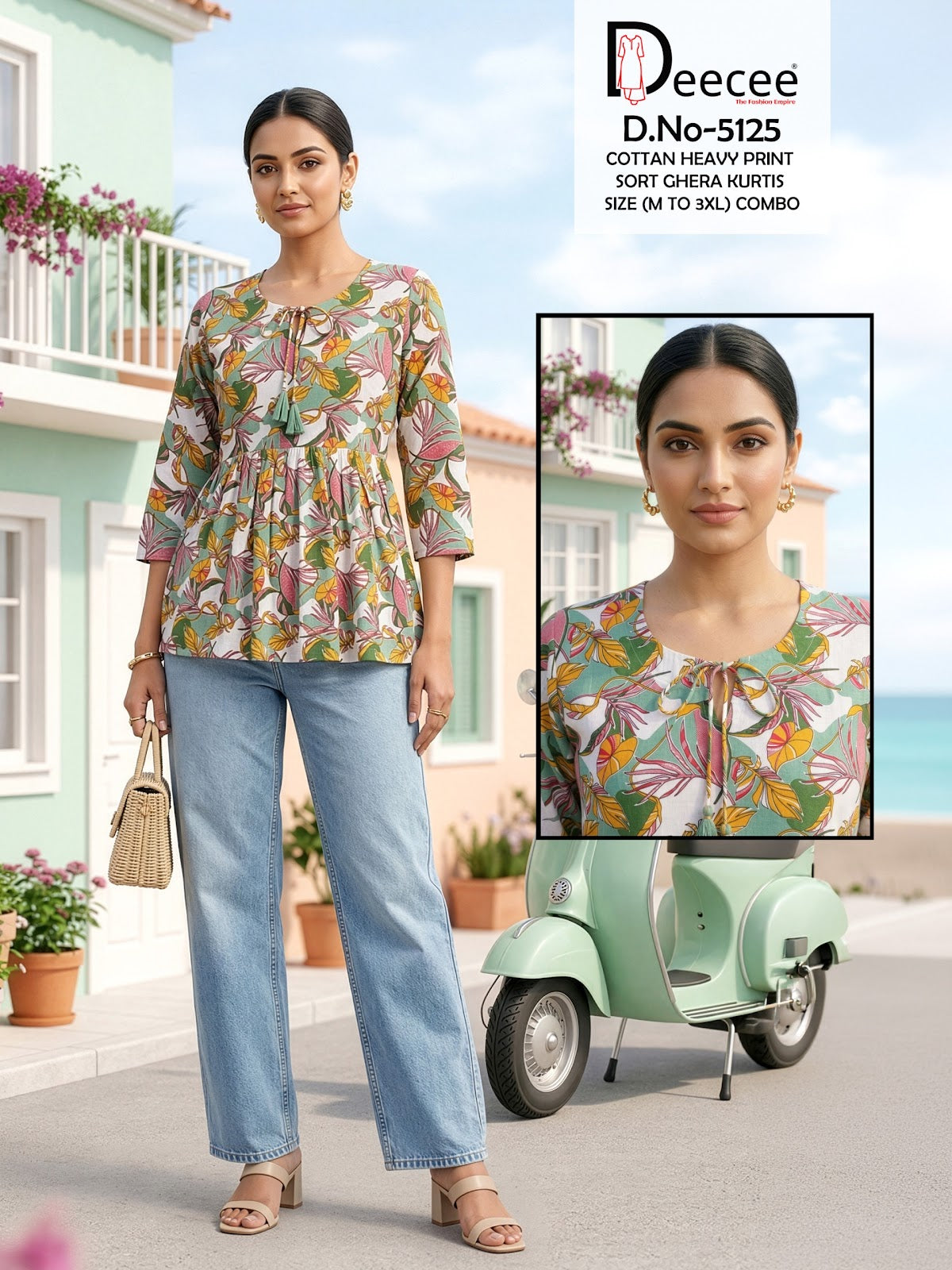 Design 5125 Deecee Cotton Fancy Tops Exporter Gujarat