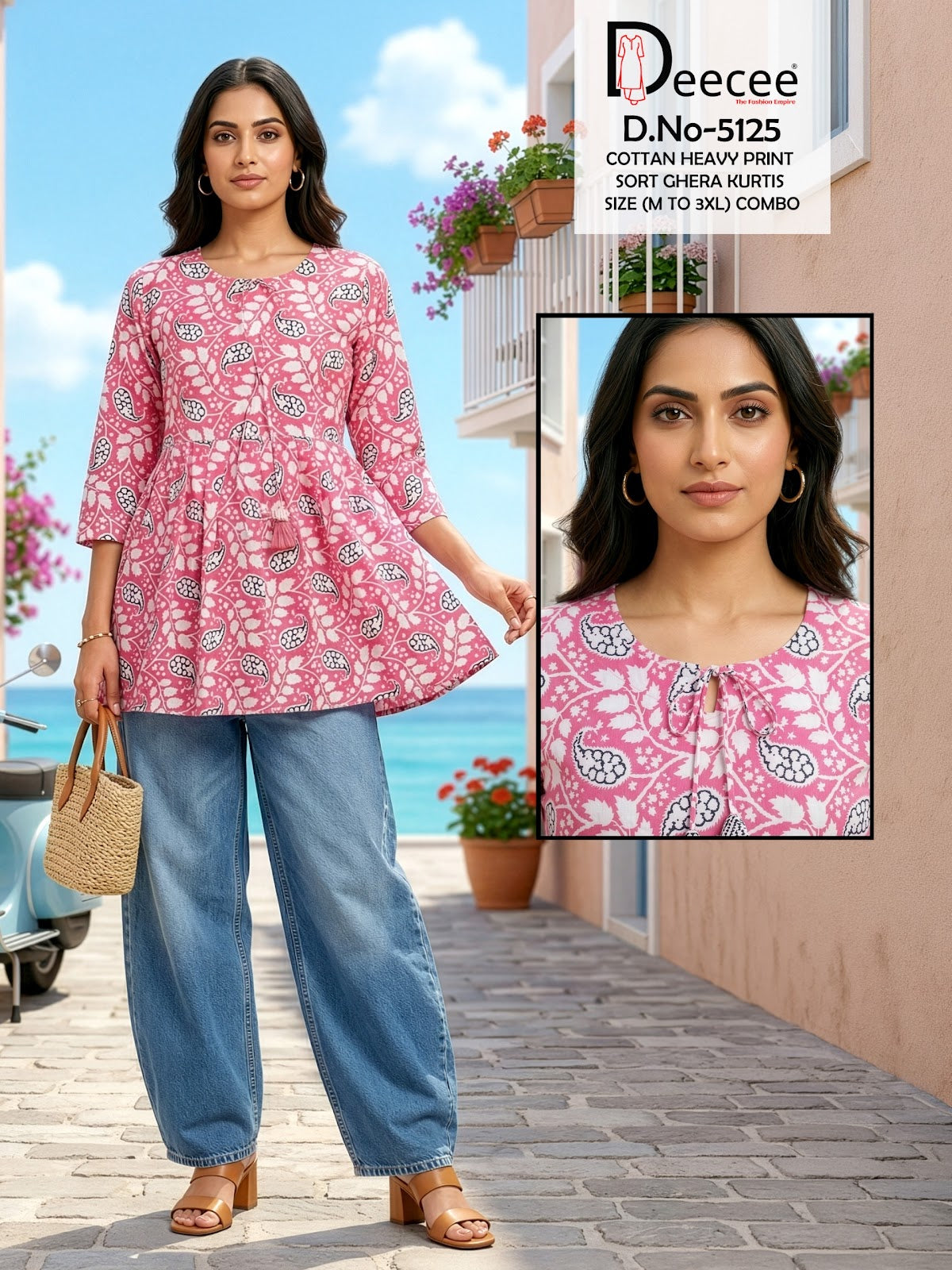 Design 5125 Deecee Cotton Fancy Tops Exporter Gujarat