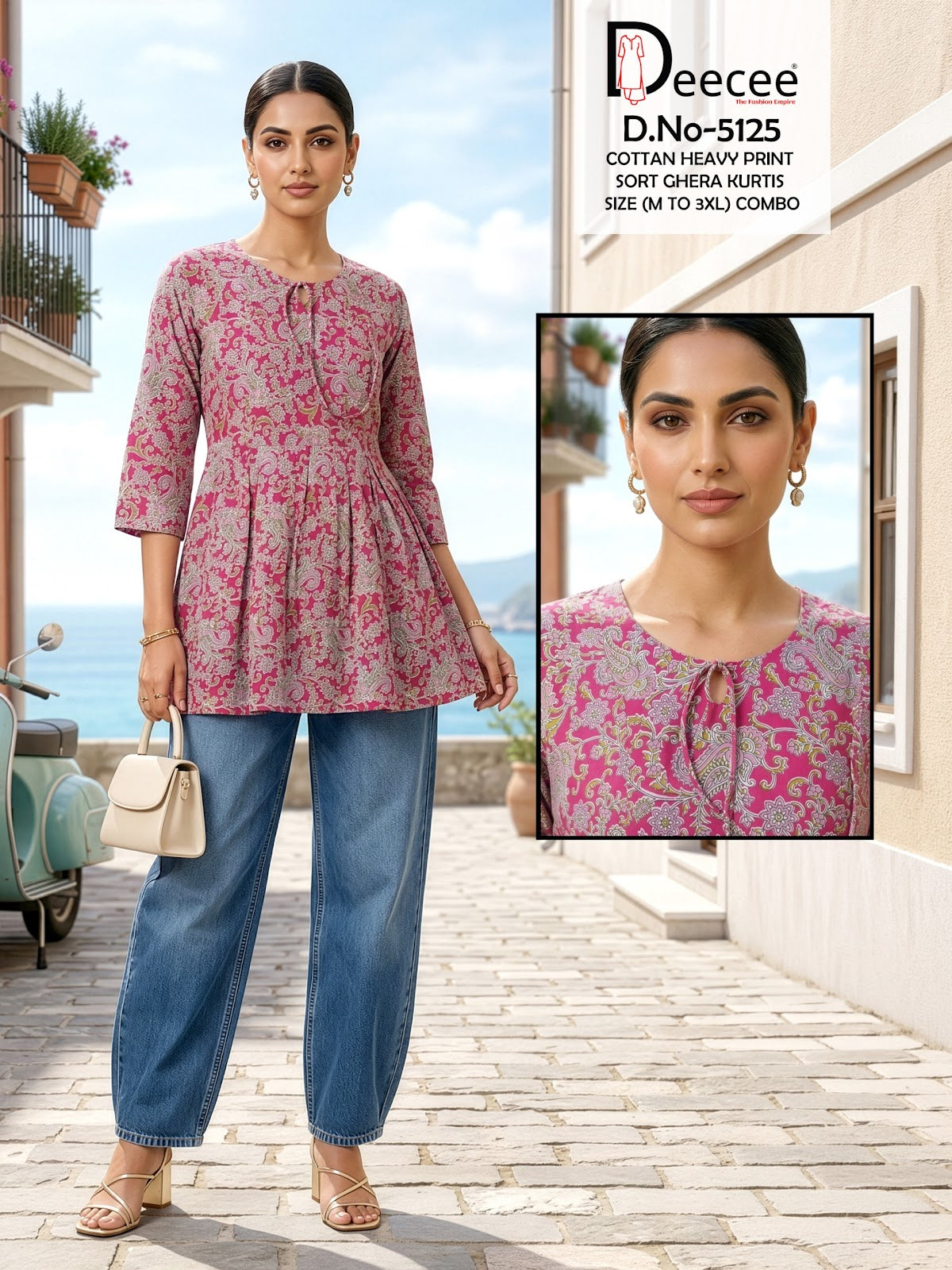 Design 5125 Deecee Cotton Fancy Tops Exporter Gujarat