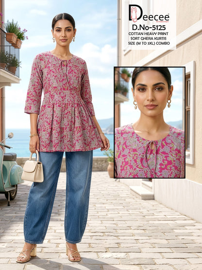 Design 5125 Deecee Cotton Fancy Tops Exporter Gujarat