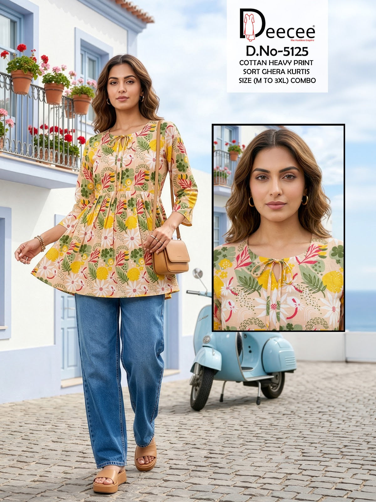 Design 5125 Deecee Cotton Fancy Tops Exporter Gujarat