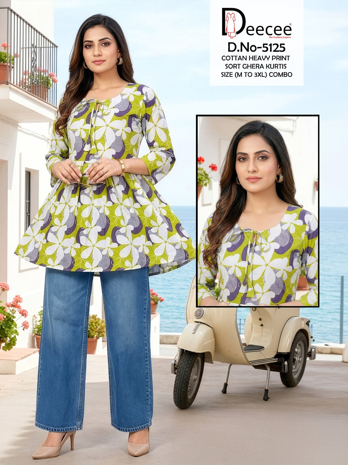 Design 5125 Deecee Cotton Fancy Tops Exporter Gujarat