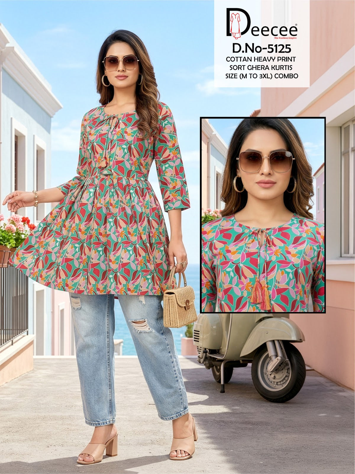 Design 5125 Deecee Cotton Fancy Tops Exporter Gujarat