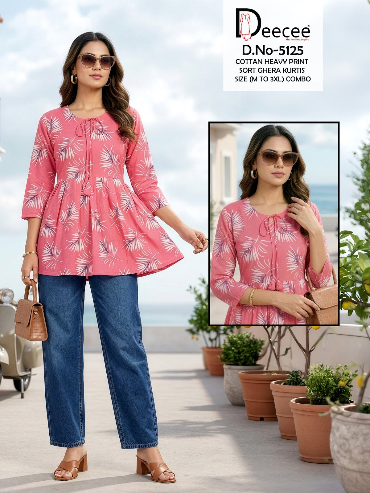 Design 5125 Deecee Cotton Fancy Tops Exporter Gujarat