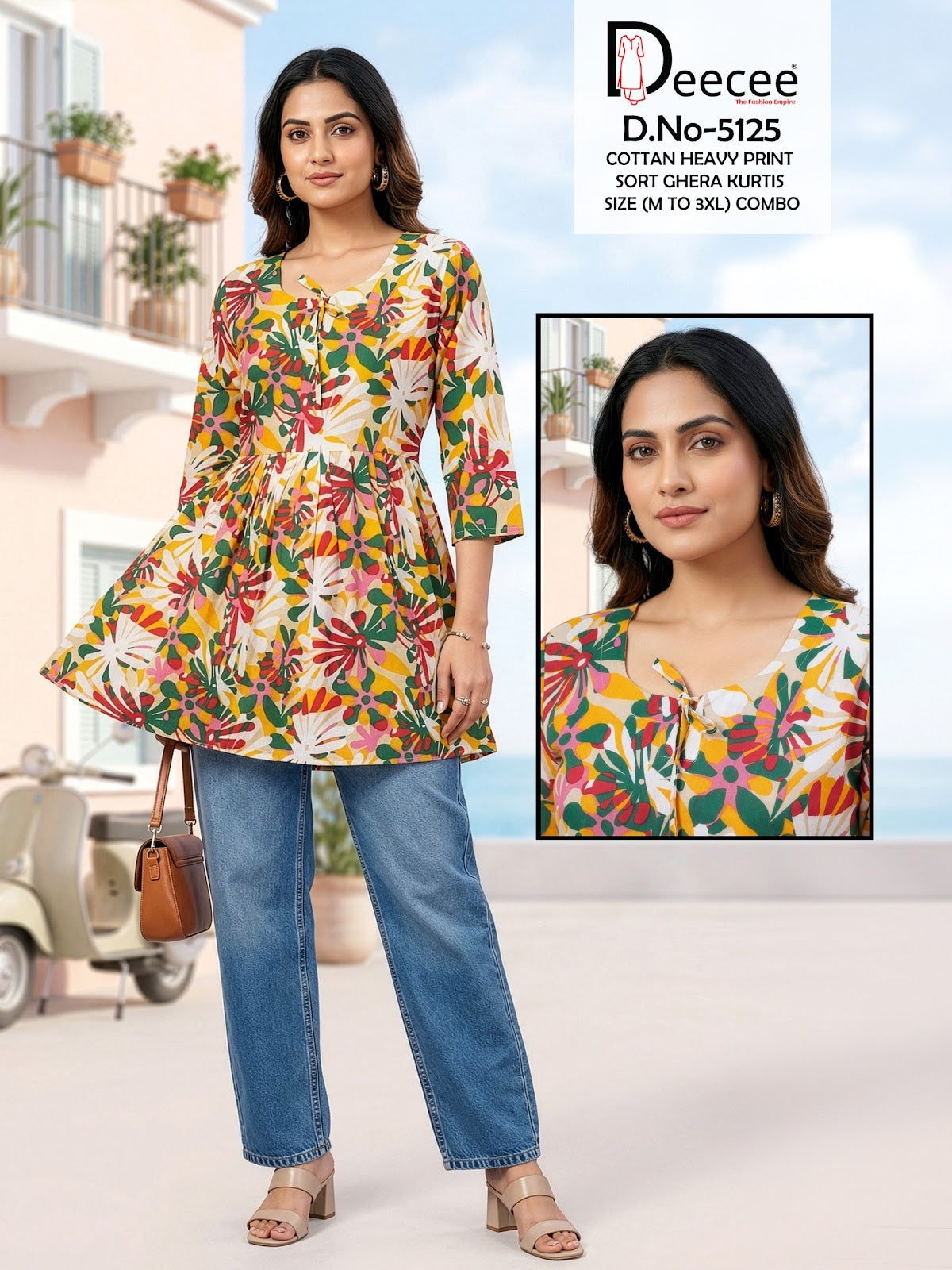 Design 5125 Deecee Cotton Fancy Tops Exporter Gujarat