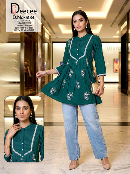 Design 5134 Deecee Cotton Fancy Tops Manufacturer Gujarat