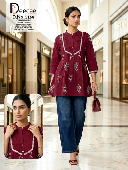 Design 5134 Deecee Cotton Fancy Tops Manufacturer Gujarat