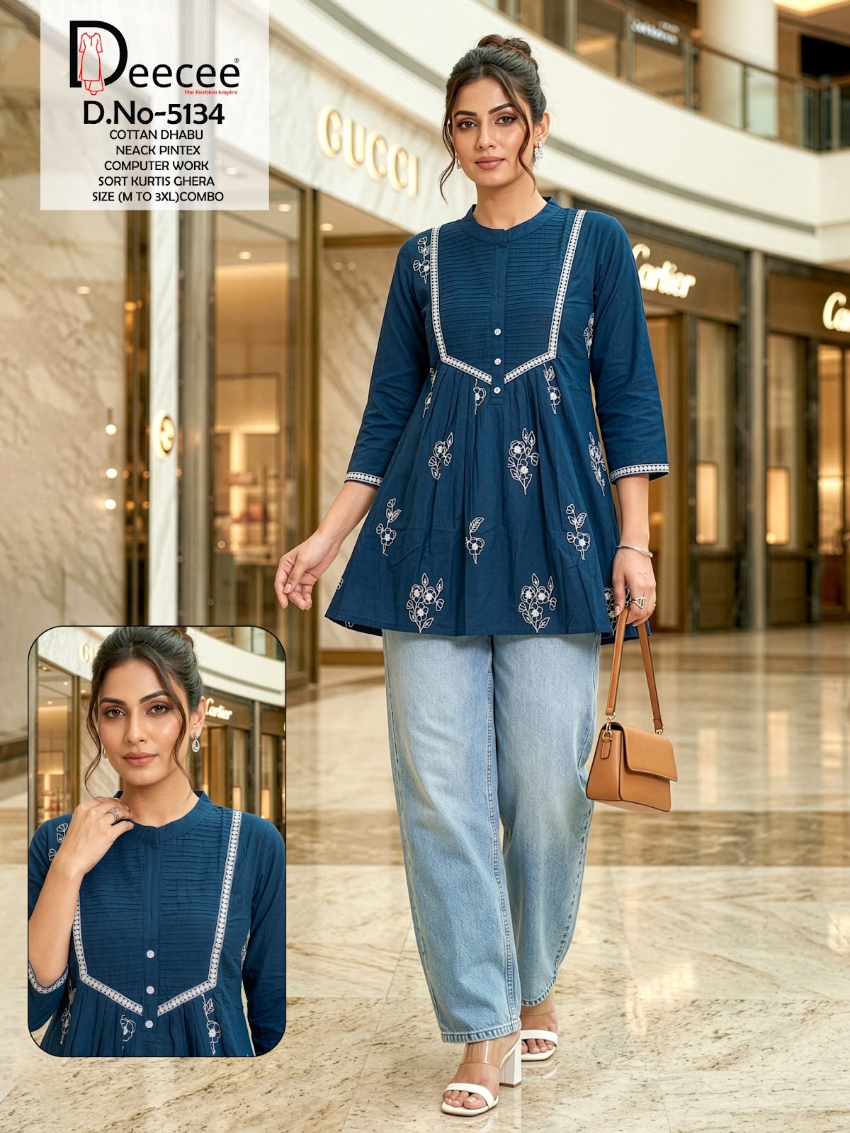 Design 5134 Deecee Cotton Fancy Tops Manufacturer Gujarat