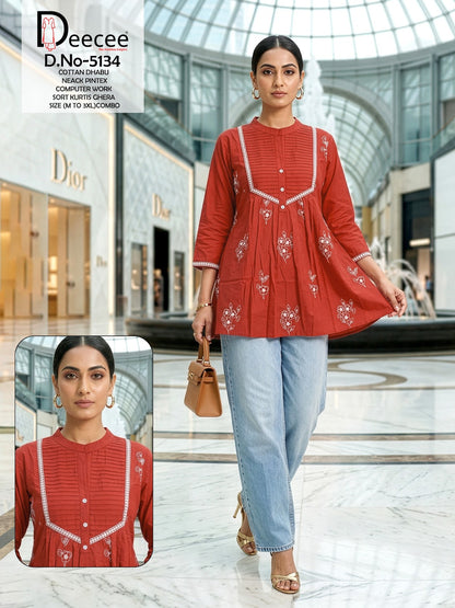 Design 5134 Deecee Cotton Fancy Tops Manufacturer Gujarat