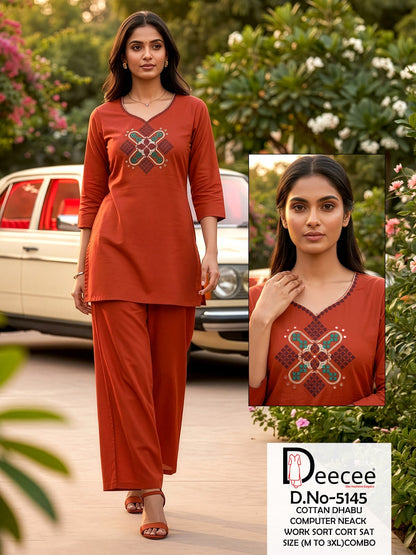 Design 5145 Deecee Cotton Co Ord Set Manufacturer Gujarat