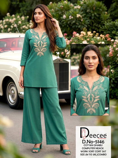 Design 5145 Deecee Cotton Co Ord Set Manufacturer Gujarat