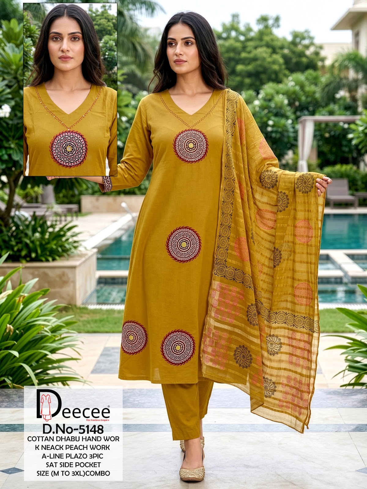 Design 5148 Deecee Dhabu Cotton Readymade Anarkali Suits Exporter
