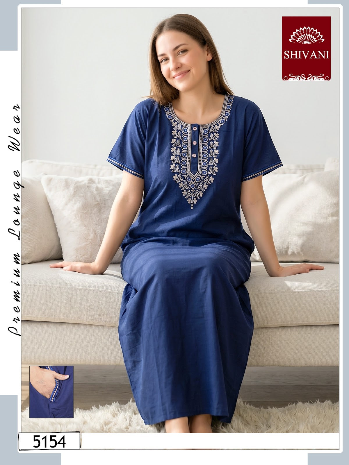 Design 5153-5160 Shivani Lizzy Bizzy Night Gowns Wholesaler Ahmedabad