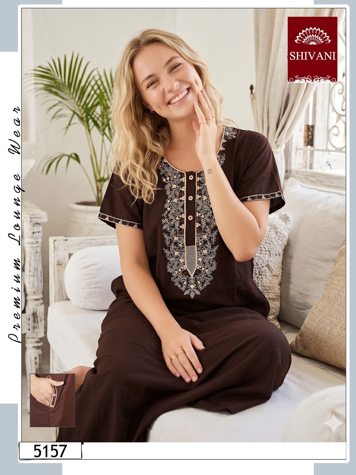 Design 5153-5160 Shivani Lizzy Bizzy Night Gowns Wholesaler Ahmedabad