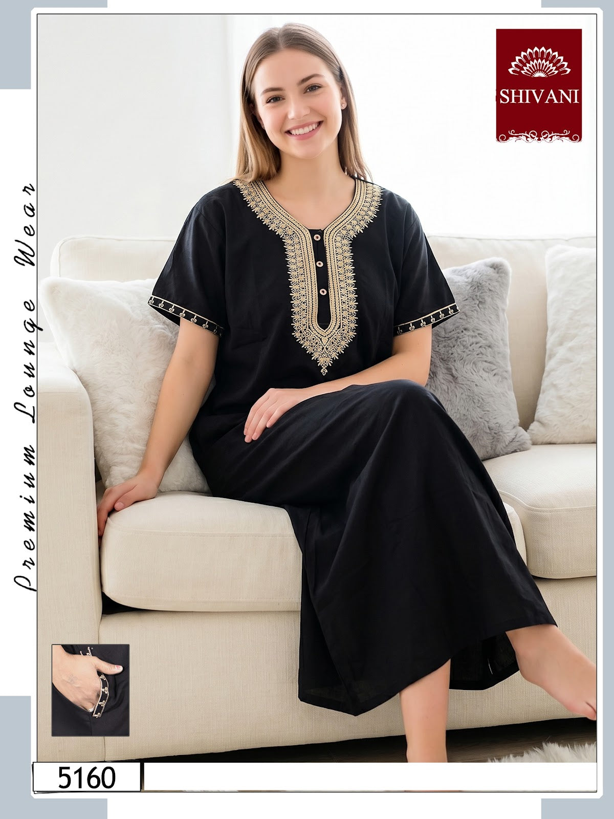 Design 5153-5160 Shivani Lizzy Bizzy Night Gowns Wholesaler Ahmedabad