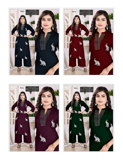 Design 5197-5200 Maira Rayon Co Ord Set Manufacturer Gujarat