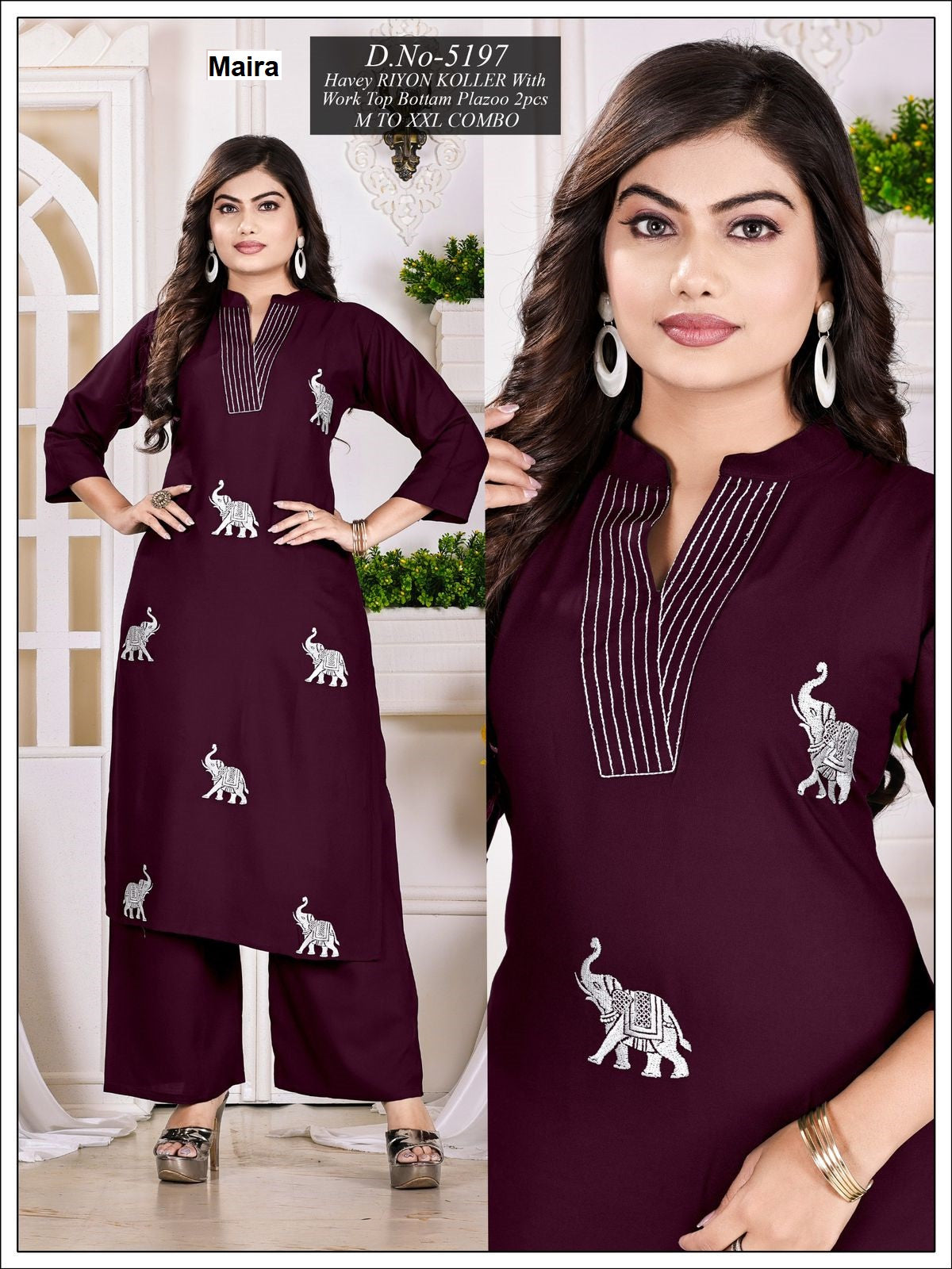 Design 5197-5200 Maira Rayon Co Ord Set Manufacturer Gujarat