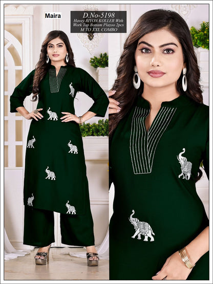 Design 5197-5200 Maira Rayon Co Ord Set Manufacturer Gujarat