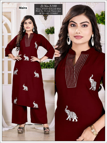 Design 5197-5200 Maira Rayon Co Ord Set Manufacturer Gujarat