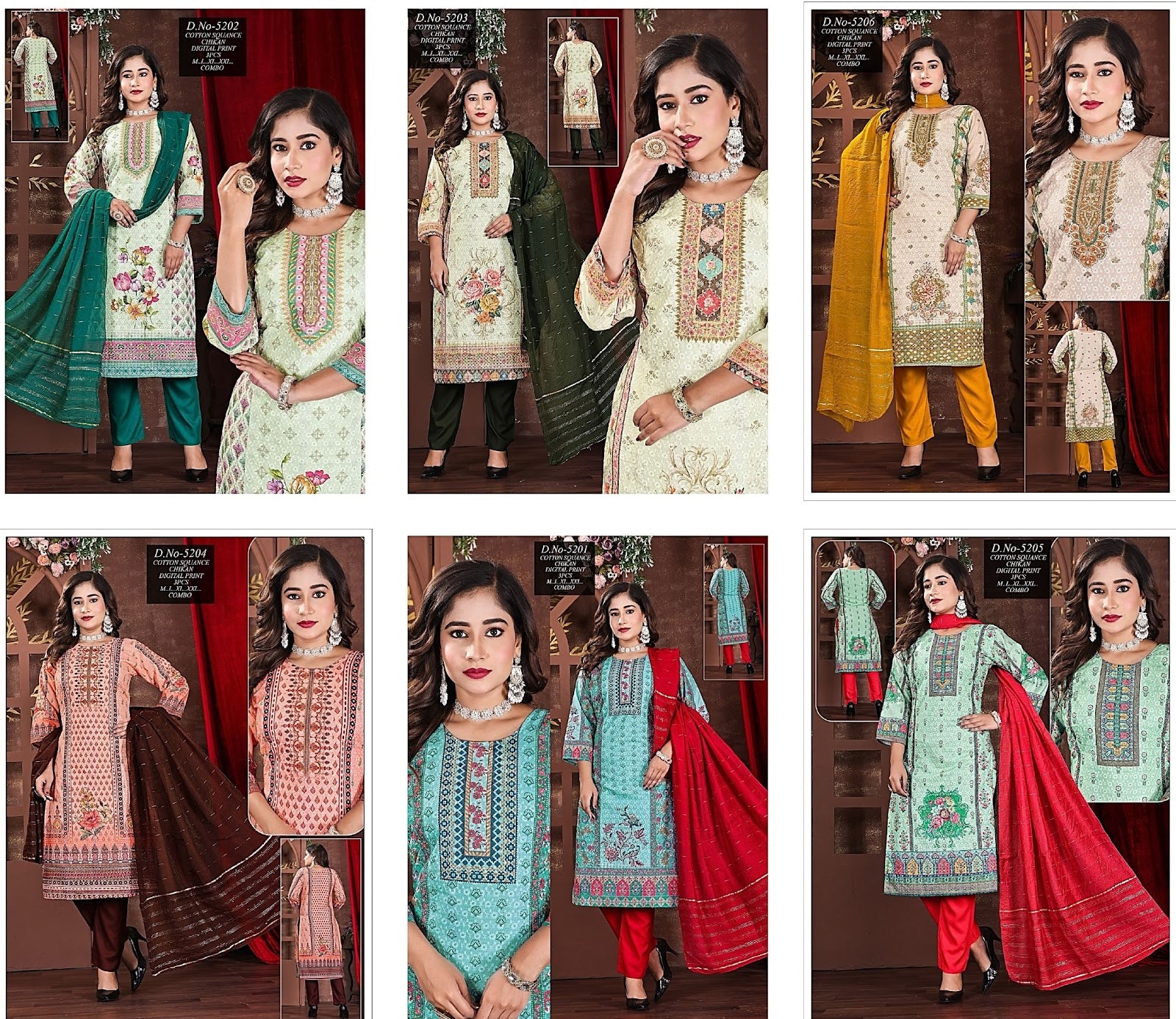 Design 5201-5206 Maira Readymade Cotton Pant Suits Supplier Gujarat
