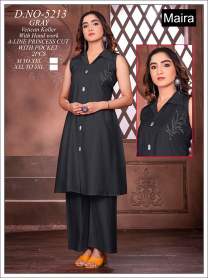 Design 5207-5214 Maira Vetican Silk Co Ord Set Supplier Ahmedabad