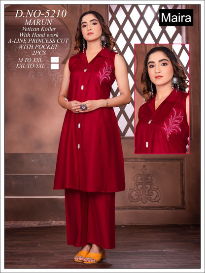 Design 5207-5214 Maira Vetican Silk Co Ord Set Supplier Ahmedabad