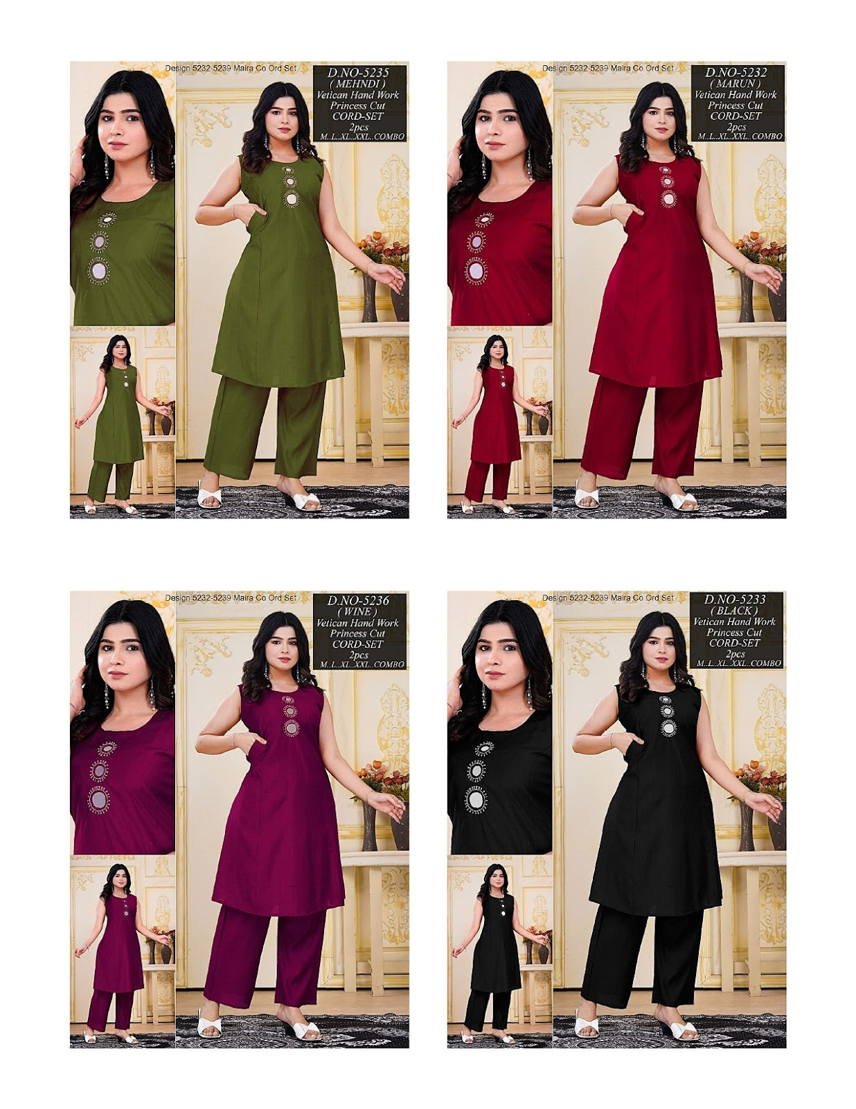 Design 5232-5239 Maira Vetican Silk Co Ord Set Wholesaler Ahmedabad